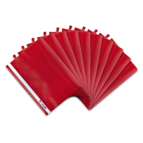 Oxford Schnellhefter A4, aus Kunststoff, rot, 10er Pack von Oxford