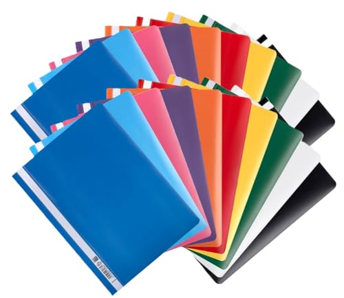 Oxford Schnellhefter A4, aus PP, Kunststoff, für ca. 160 DIN A4-Blätter (Klassisch, 10 Farben, 2 Packungen) von Oxford