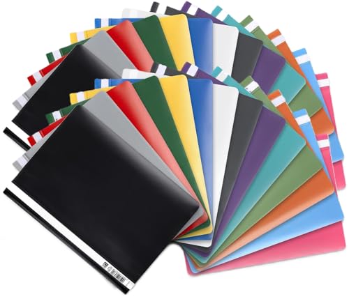 Oxford Schnellhefter A4, aus PP, Kunststoff, für ca. 160 DIN A4-Blätter (Klassisch, 14 Farben, 2 Packungen) von Oxford