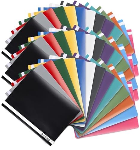 Oxford Schnellhefter A4, aus PP, Kunststoff, für ca. 160 DIN A4-Blätter (Klassisch, 14 Farben, 3 Packungen) von Oxford