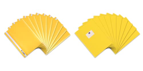 Oxford Schnellhefter und Heftumschlag in A4, Kunststoff, gelb, jeweils 10 Stück von Oxford
