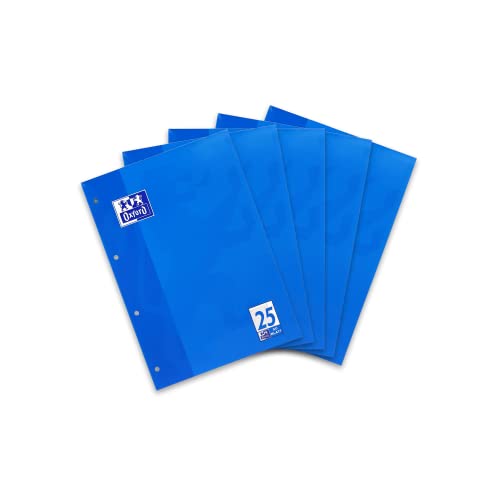Oxford Schule Schulblock A4 liniert mit Rand, Lineatur 25, 50 Blatt, kopfgeleimt, 5 Stück Oxford Schule Schulblock A4 liniert mit Rand, Lineatur 25, 50 Blatt, kopfgeleimt, 5 Stück von Oxford