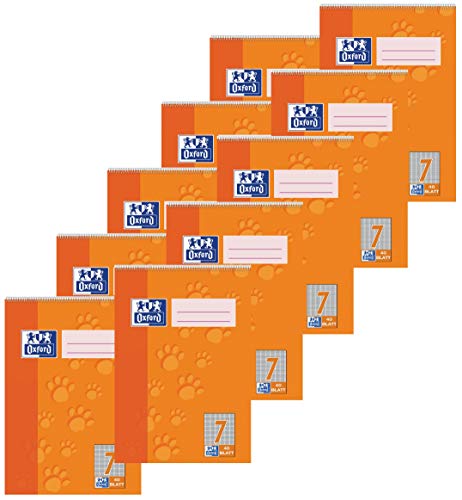 Oxford Schule Schulblock A5 kariert, Lineatur 7, 40 Blatt, Kopfspirale, 10 Stück Oxford Schule Schulblock A5 kariert, Lineatur 7, 40 Blatt, Kopfspirale, 10 Stück von Oxford