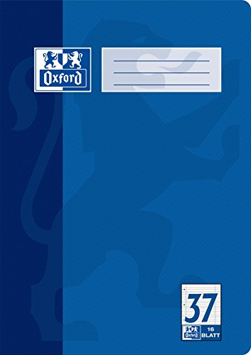 Oxford Schulheft A4, 16 Blatt, Lineatur 37, liniert, gelocht, 15 Stück von Oxford