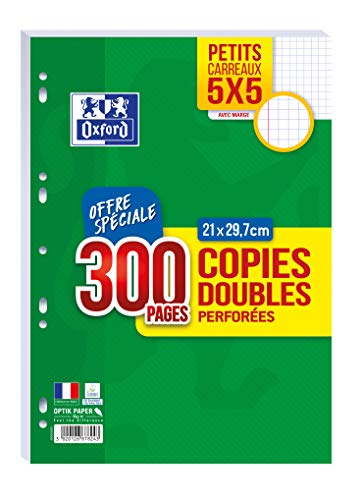 Oxford Scolaire 400019179 Schulheft, A4, 2 x perforiert, 21 x 29,7 cm, 90 g, kleine Karos 5x5, 200 Seiten + 100 Gratis Oxford Scolaire 400019179 Schulheft, A4, 2 x perforiert, 21 x 29,7 cm, 90 g, kleine Karos 5x5, 200 Seiten + 100 Gratis von Oxford