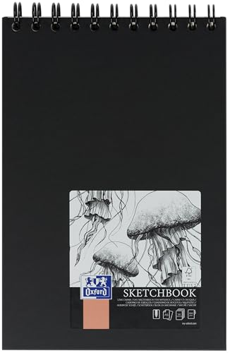 Oxford Skizzen-Block A6 Hardcover mit Spiralbindung, 160 Seiten, 100g Papier, schwarz, 1 Stück Oxford Skizzen-Block A6 Hardcover mit Spiralbindung, 160 Seiten, 100g Papier, schwarz, 1 Stück von Oxford