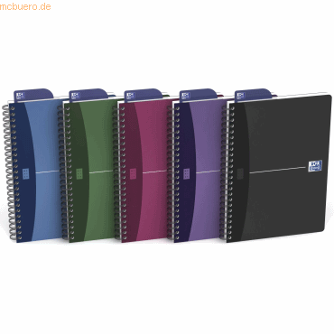 Oxford Spiralbuch A5 kariert 90 Blatt farbig sortiert Oxford Spiralbuch A5 kariert 90 Blatt farbig sortiert von Oxford