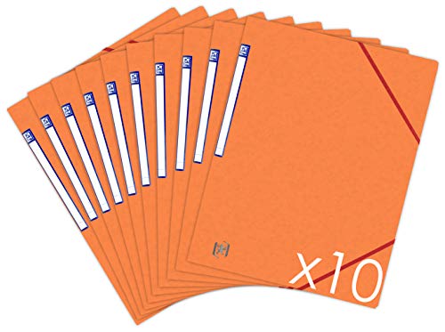 Oxford TopFile+ Sammelmappen, Karton, ohne Klappen, Format A4, Orange, 10 Stück von Oxford