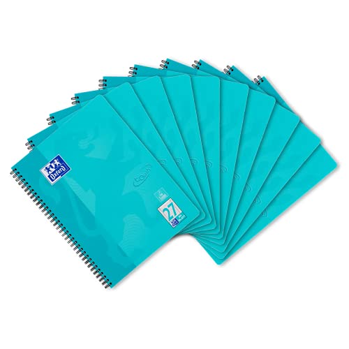 Oxford 400086492 Collegeblock Touch A4 plus, liniert mit Doppelrand, 90 g/m², 80 Blatt, Türkis, 10 Stück Oxford 400086492 Collegeblock Touch A4 plus, liniert mit Doppelrand, 90 g/m², 80 Blatt, Türkis, 10 Stück von Oxford