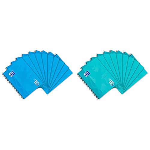 Oxford Touch Collegeblock A4 kariert, mit Doppelrand, 80 Blatt, blau, 10 Stück & Touch Collegeblock A4 liniert, mit Doppelrand, 80 Blatt, aqua, 10 Stück Oxford Touch Collegeblock A4 kariert, mit Doppelrand, 80 Blatt, blau, 10 Stück & Touch Collegeblock A4 liniert, mit Doppelrand, 80 Blatt, aqua, 10 Stück von Oxford