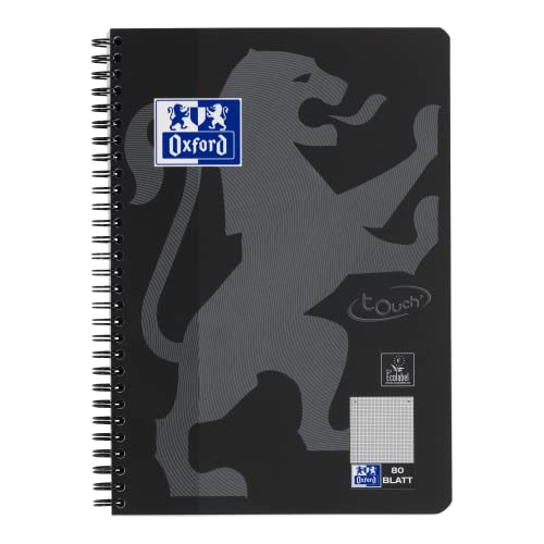 Oxford Touch Collegeblock B5 (17,6x25 cm) kariert mit Rand, 160 Seiten, schwarz, 1 Stück Oxford Touch Collegeblock B5 (17,6x25 cm) kariert mit Rand, 160 Seiten, schwarz, 1 Stück von Oxford