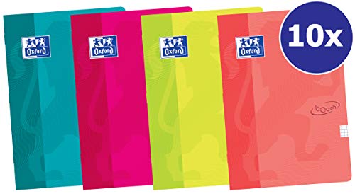 Oxford Touch Notizbuch liniert 10er Pack 4 Farben A5 72 Seiten 90g Flexibler Kartondeckel Oxford Touch Notizbuch liniert 10er Pack 4 Farben A5 72 Seiten 90g Flexibler Kartondeckel von Oxford