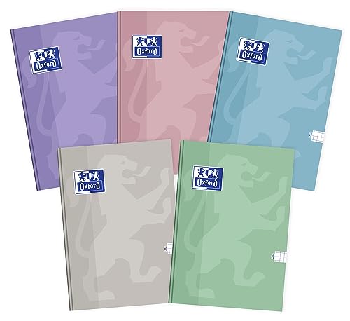 Oxford Touch Pastel Notizbuch Kladde A5 96 Blätter, kariert, 5 Stück-Packung, Farbenmix Oxford Touch Pastel Notizbuch Kladde A5 96 Blätter, kariert, 5 Stück-Packung, Farbenmix von Oxford