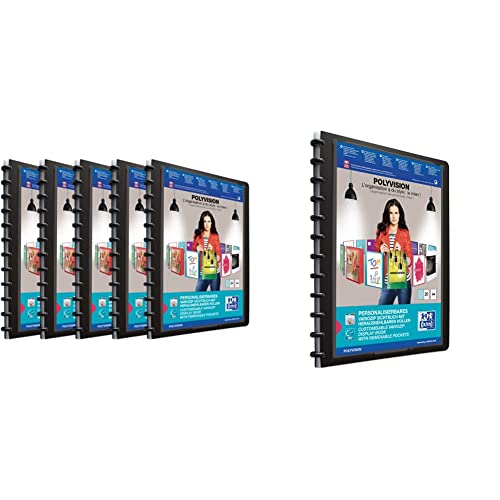 Oxford polyvision Ringmappe A4, mit vario-zipp, 20 Hüllen, schwarz, 5er Pack & Ring-Mappe A4, polyvision, vario-zipp, 20 Hüllen, schwarz, 1 Stück Oxford polyvision Ringmappe A4, mit vario-zipp, 20 Hüllen, schwarz, 5er Pack & Ring-Mappe A4, polyvision, vario-zipp, 20 Hüllen, schwarz, 1 Stück von Oxford