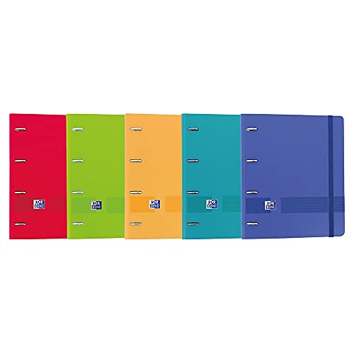 Ringbuch A4, 4 Ringe, mit Ersatzminen, verschiedene Farben von Oxford