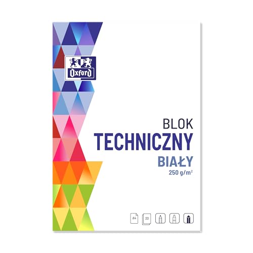 Technischer Block Oxford A4 10 Blatt weiß 1 Stück 250g/m2 von Oxford