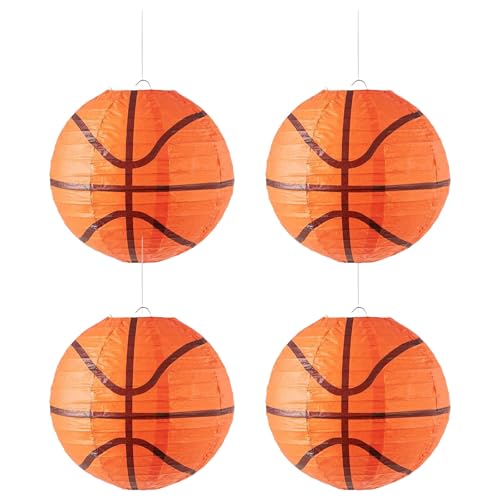 Oxtxuzdm 4PCS Basketball Papierlichter Hanging Paper Dekorationstisch Layouts Für Sportparty Accessoires Geburtstagsfeier Supply von Oxtxuzdm