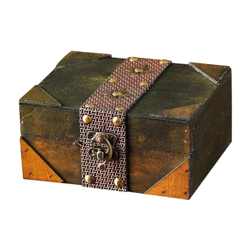 Oxtxuzdm Künstlerische Holzgürtel Gemusterte Aufbewahrungsbox Für Schmuck Display Filmfoto Requisiten Und Mysteriöse Raumdekoration Vintage Lederband Holzbox von Oxtxuzdm