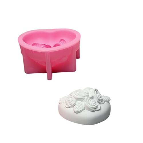 Silikonformen für Seifenherstellung, Schokolade, Fondant, Epoxidharz, Herzform, Rosenform Silikonformen für Seifenherstellung, Schokolade, Fondant, Epoxidharz, Herzform, Rosenform von Oxtxuzdm
