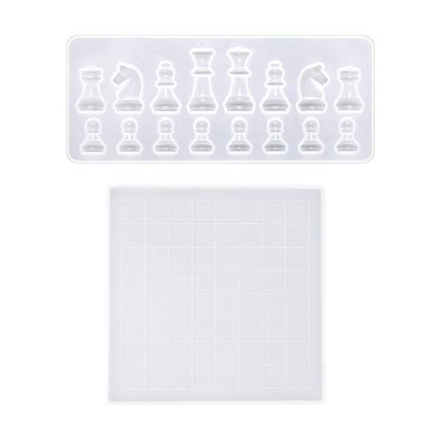 1 Set Schachbrett Kristall Epoxidharz Schachschach+Schachbrett Silikonform Kerze Wachs 1 Set Schachbrett Kristall Epoxidharz Schachschach+Schachbrett Silikonform Kerze Wachs von Oxxggkao