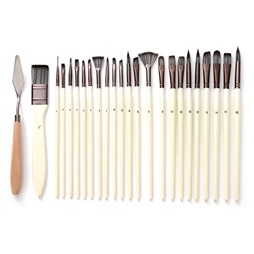 24pcs Nylon Haar Holzgriff Aquarellpinsel Pinsel Stiftschugel Scrubbing Set Öl Acrylmalerei Acrylpinsel Set 24pcs Nylon Haar Holzgriff Aquarellpinsel Pinsel Stiftschugel Scrubbing Set Öl Acrylmalerei Acrylpinsel Set von Oxxggkao