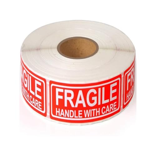 Achtung Klebeetiketten schwarz auf gelb Hochsichtbares Design ideal zur Warnung bei Versand & Verpackung auf ablösbarem Logistikaufkleber von Oxxggkao