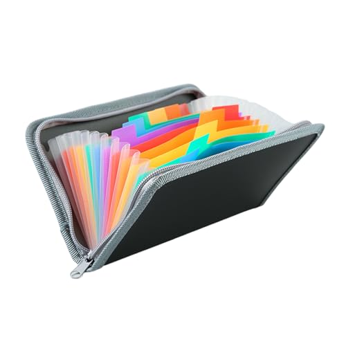 Erweiterbarer Aktenordner mit 13 Taschen, Quittungsorganizer, kleiner Akkordeon-Ordner für Kartenscheck, Quittungen, Gutscheine und Tickets, Rechnung von Oxxggkao