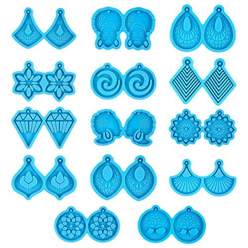 Harzohrringformen Stil Schneeflocken Rhombus Silikonform Schmuck Anhänger Epoxidgussform Für Ohrring Anhänger Für Schmuck Silikonguss von Oxxggkao