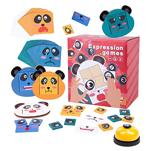 Holzausdruck Matching Block Rätsel Face Change Cube Pandas Rätsel Mit Dem Gesichtsverändern von Oxxggkao