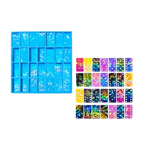 Kreativ 28 Slots Robustes Silikon Dominosform Für Harzkasten Und Tonhandwerkswerkzeug Für Anhänger Handgefertigte Kreativ 28 Slots Robustes Silikon Dominosform Für Harzkasten Und Tonhandwerkswerkzeug Für Anhänger Handgefertigte von Oxxggkao