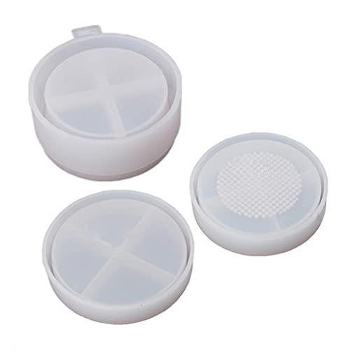 Kristall Epoxidharzform Pulver Puff Box Silikonform Handwerk Dekorationen Schmuck Organizer Gusswerkzeuge Organizer Form Form von Oxxggkao