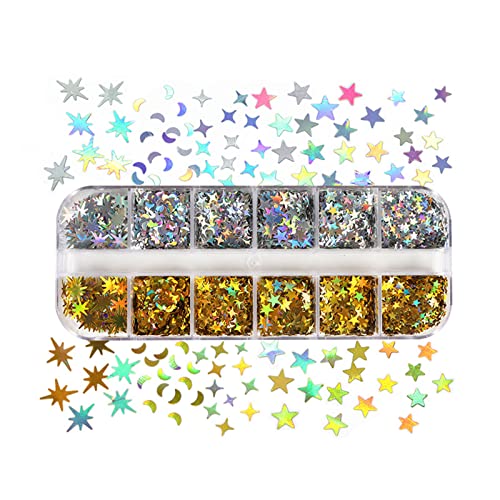Mondstern Pailletten Glitzer Für Harz Shakerfüller Epoxy Formen Füllungen Nail Art Pailletten Füllstoff Mondstern Pailletten Glitzer Für Harz Shakerfüller Epoxy Formen Füllungen Nail Art Pailletten Füllstoff von Oxxggkao