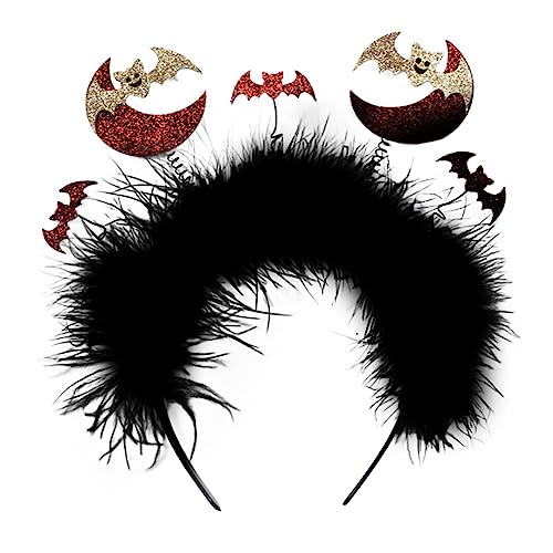 Oxxggkao Halloween Mond Fledermaus Stirnband Kinder Dress Up Kopfbedeckung Haarschmuck für Kinder Hexenkostüm Supplies Requisiten Halloween Stirnband Dekoration von Oxxggkao