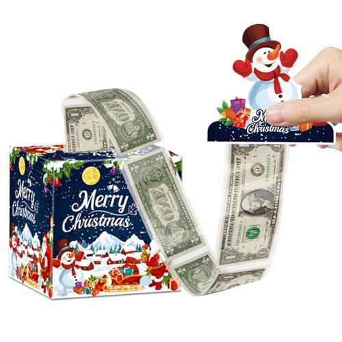 Oxxggkao Holiday Cash Pull Box Mit Snowman & Star Decor Geruchsloses Papierhandwerk Für Weihnachtsfeierlichkeiten & Geld Überraschungen (119 Chars) Holiday Cash von Oxxggkao