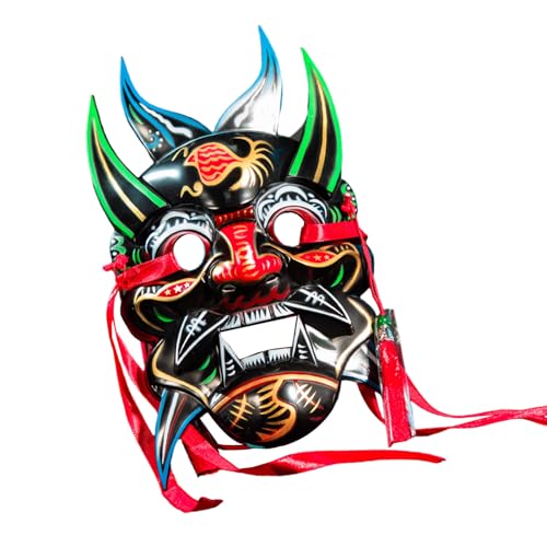 Oxxggkao Masquerade Painted Nuo Operas Cosplay Party Aesthetics Chinese Full Face Women Men Hand Painted Nuo von Oxxggkao