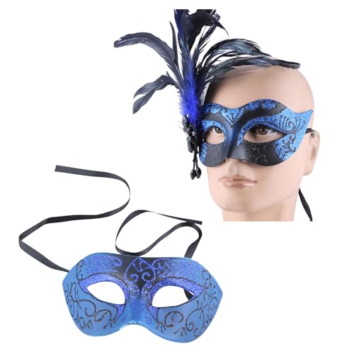 Oxxggkao Paar Maskerade Party Halloween Kostüm Karneval für Paare Damen Herren Halbgesicht Frauen für Maskerade von Oxxggkao