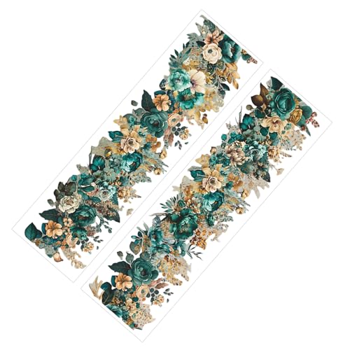 Oxxggkao Practiacal Stabiles 200 cm florales PET-Klebeband, tragbare Heimdekoration, für natürliche Schönheit zu allen glatten Gegenständen, Schlafzimmerdekorationsaufkleber von Oxxggkao