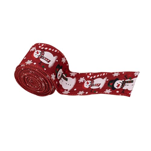 Oxxggkao Schneemann Gedrucktes Stoffband Multipurpose Dekoration Weihnachtsfeier Vorräte Für Weihnachtsbaumwickeln Und Kamine Schneemannparty Dekorationen von Oxxggkao