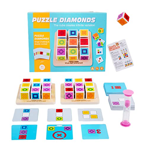 Passendes Holzblock Puzzle Bildungsspiel Stammspielzeug Für Kinder Vorschulalter 3 Jahre Und Ältere Jungen Mädchen Puzzle Baustein Matching Game Holzbrettspielzeug von Oxxggkao