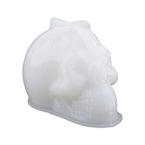 Schädel Epoxidharz Form Basteln Seife Gips Gusswerkzeug Halloween Kerze Silikon Epoxidharzform Form von Oxxggkao