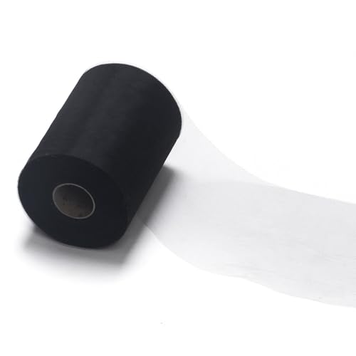Schwarzer Netzstoff, Stoff, weich, dehnbar, Schleier, Kleidung, kreative Kopfbedeckung für Haar-Accessoires, Geschenkverpackungen von Oxxggkao