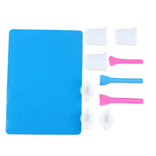Silikonharz Werkzeugkit Nicht Stick Silikonmatte 100ml Messbecher Mix Cups Tool Epoxidharz Silikonharz Werkzeugkit Nicht Stick Silikonmatte 100ml Messbecher Mix Cups Tool Epoxidharz von Oxxggkao
