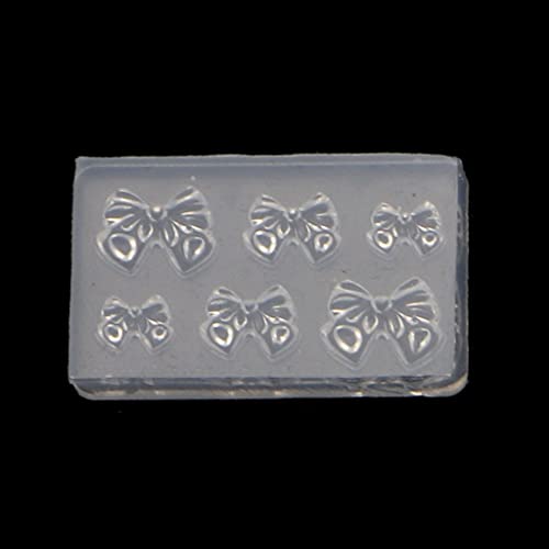 Skulpturstempelplatte Nägel Kunstschablonen Kristall Epoxidharz Form Silikonschnitzform Bowknotform Bowknot Silikonform von Oxxggkao