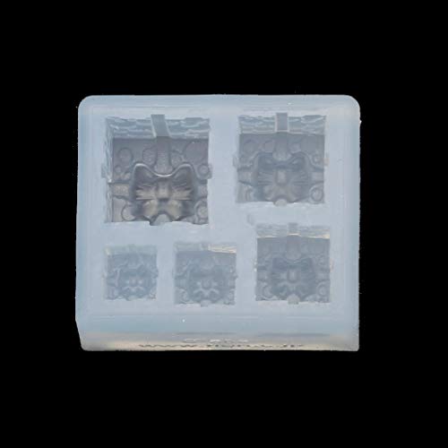 Stereo Weihnachtsgeschenkschachtel Silikon Schimmel Weihnachtsgeschenkschachtel Geformte Formen Guss Epoxidharz Ton Schimmelpilze Kreativ von Oxxggkao