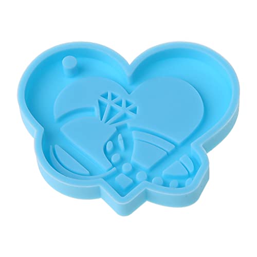Super Glossy Love Heart Keychain Harzform Handwerk Pendant Silikonform Handgefertigt Liebe Schlüsselbund Gussform Schimmelpilze Schmuck Schmuck von Oxxggkao