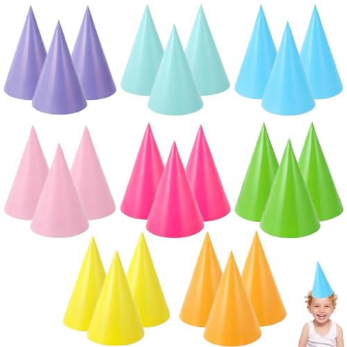 Oycjinxuan Bunte Partyhüte, Partyhüte für Kinder, Geburtstagshut, Geburtstag, Party, Dekoration und Feiern, 8 Farben, 24 Stück Oycjinxuan Bunte Partyhüte, Partyhüte für Kinder, Geburtstagshut, Geburtstag, Party, Dekoration und Feiern, 8 Farben, 24 Stück von Oycjinxuan