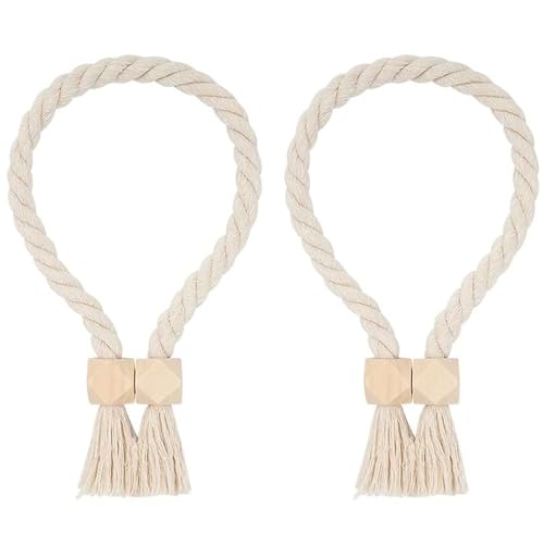 2 Stück Magnetische Vorhang Raffhalter,Beige Gardinenhalter Vorhanghalter,Handgewebt Gardinen Raffhalter,Gardinenraffer aus Holz,Outdoor-VorhangRaffhalter,Gardinen Halterung,für Zuhause und Büro 2 Stück Magnetische Vorhang Raffhalter,Beige Gardinenhalter Vorhanghalter,Handgewebt Gardinen Raffhalter,Gardinenraffer aus Holz,Outdoor-VorhangRaffhalter,Gardinen Halterung,für Zuhause und Büro von Oykrueats