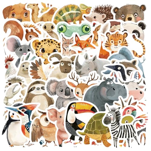50 Stück Sticker Tiere,Unikate Lllustration Tiere Stickers Kinder Set,Süße Kinder Tier Sticker,Universal Tier Wasserdichte Vinyl Aufkleber,für Laptop,Wasserflasche,Skateboard,Auto & Mehr 50 Stück Sticker Tiere,Unikate Lllustration Tiere Stickers Kinder Set,Süße Kinder Tier Sticker,Universal Tier Wasserdichte Vinyl Aufkleber,für Laptop,Wasserflasche,Skateboard,Auto & Mehr von Oykrueats