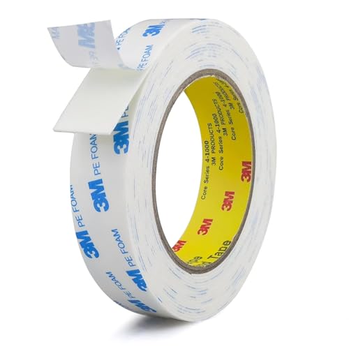 Oykrueats Doppelseitiges Klebeband,Wasserdicht Doppelseitiges Klebeband Extra Stark,Doppelseitiges Schaumstoff Klebebänder Extra Stark,für Schwere Gegenstände,Bilder,PE-Schaum,Pappe,Holz(Weiß) von Oykrueats