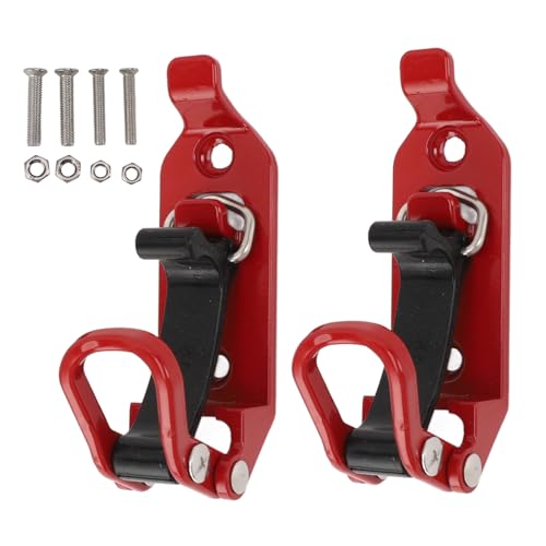 Ozgkee 2 Stück Dachträger, Schaufel, Wandhalterung, Schaufelhalter, Klemme, Tragfähigkeit, Axthalter, Klemme, Metall, Gummi, Klemme, Montagesatz Auto, LKW, Boote (Rot) von Ozgkee